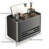 Toilet Paper Holder, Waterproof Tissue Box, Bathroom Storage Shelf Gunmetal ConcaveHor