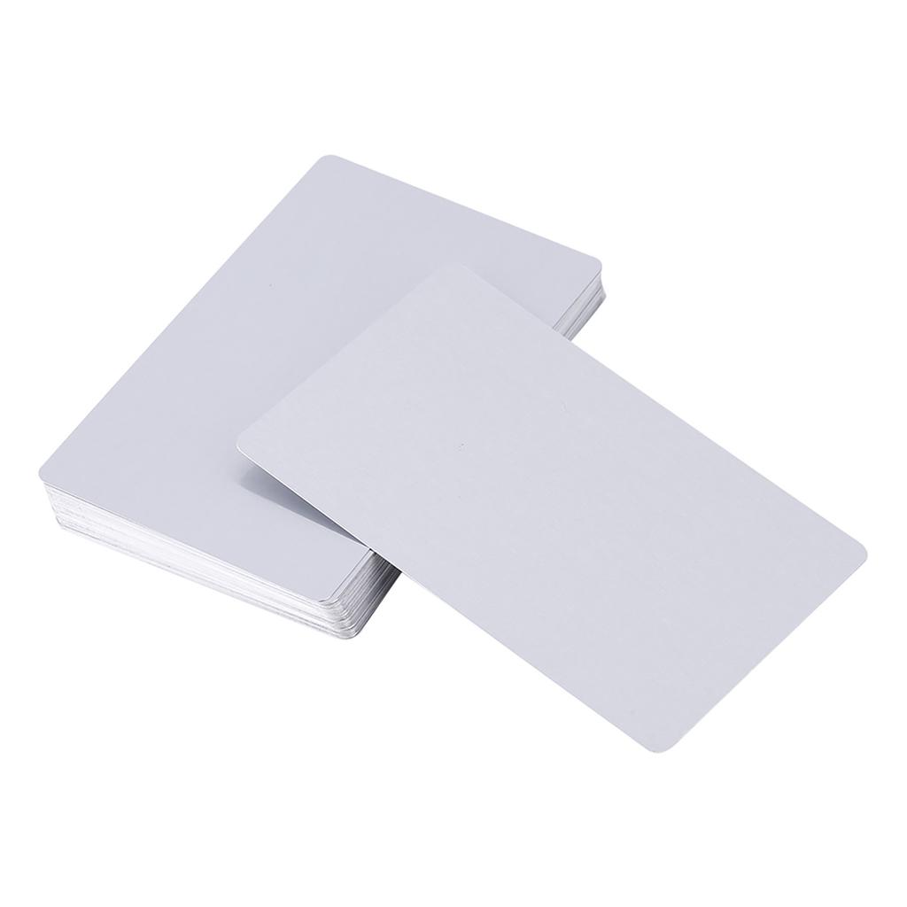 50Pcs Impressive Blanks Laser Mark Engraved Metal Business Visiting Name Cards (Sliver)