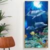 Underwater World Animal Posters and Prints Canvas Painting Dolphin Fish Pictures Wall Art for Living Room Home Decor No Frame