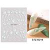 Snøklokke Nail Sticker Spring Flower Campanula 5D Preget Glider White Flora