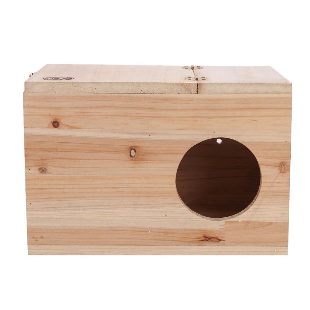 Natural Safety Wood Pets Animal Chinchilla Squirrel Mating Breeding Box Nesting House Cage