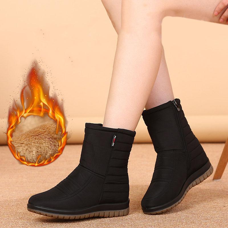 Waterproof Snow Boots Women Winter Shoes Cold Winter Women Ankle Ladies Cotton