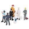 7 Pcs People Figures Solid Eco Friendly PVC Work People Model Bright Colors Character Model Toy