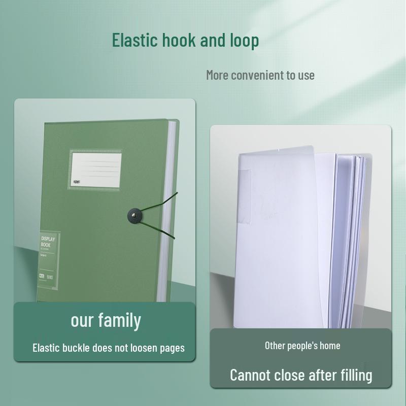 Transparent A4 Document Binder with Multi-Layer Insert Pages for Loose-Leaf Organization