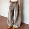 High Waist Straight Jeans Damen Locker Lässig Denim Hose Tägliche Straßenhose