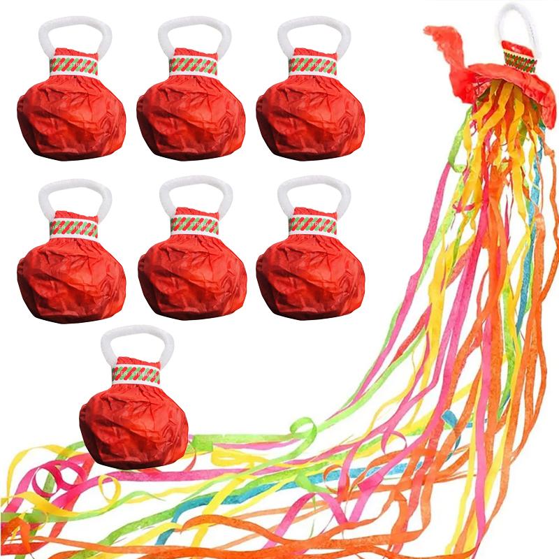 Konfetti Handwurf Band Requisiten Luftschlangen Atmosphäre Requisiten Papierknaller Popper Zufällige Farbe Papier, Geeignet für Partys, Geburtstage und Feiertage