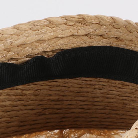 Summer Beach Hat Wide Brim Sun Protection Foldable Portable Straw Hat Tassel Lace Decoration Hollow Weave Hat