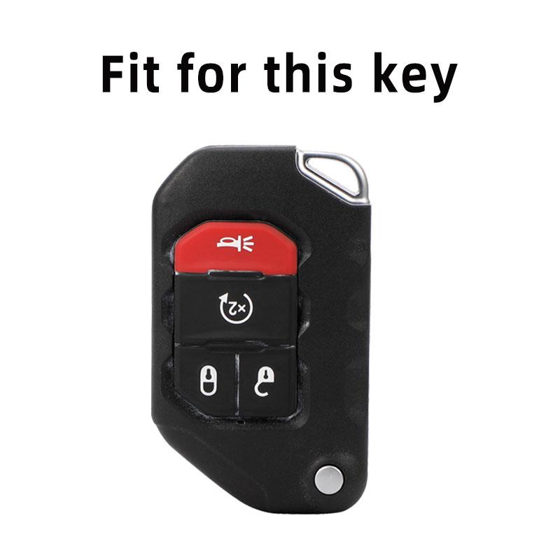 CLW1 Soft TPU Key Shell Fob Holder Cover Remote Protector Case for Jeep Wrangler JL TJ Gladiator JT 2018 2019 Keychain Protector