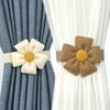 Pack of 2 Floral Elastic Curtain Tiebacks Adjustable Strap Window Drape Holdbacks for Children Room Home Office Decors