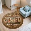 Ancient Egyptian Totem  Round Area Rug,Carpet Rug for Living Room Bedroom Sofa Playroom Decor,Non-slip Floor Mat