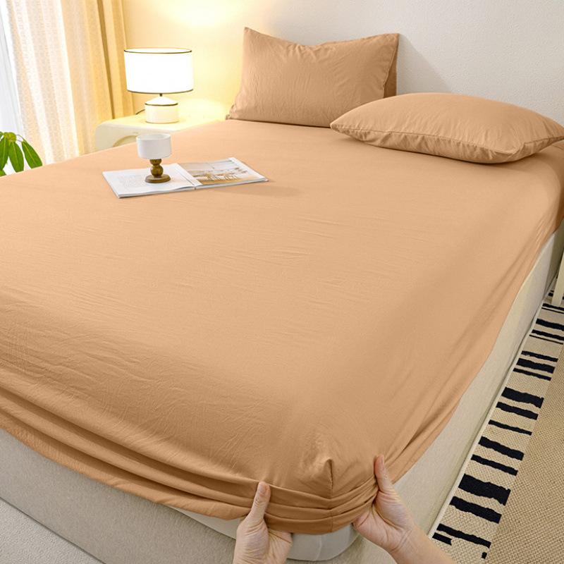 3PCS/1 Set Bedding Set 1 Sheet+2 Pillowcase Mattress Cover Protector Adjustable Bed Fitted Sheet Cover With Elastic Band