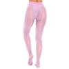 Women Sheer Pantyhose Zipper Crotch Design Stretchy See Through Tights Solid Color Elastic Waistband Leggings