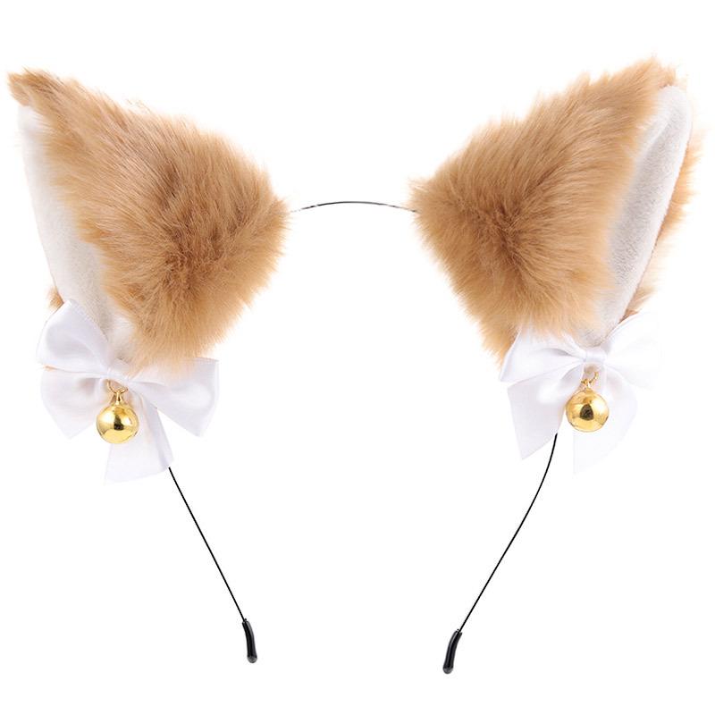 Cat Ears Bell Headband - Cosplay Catwoman Hair Accessory for Christmas & Halloween