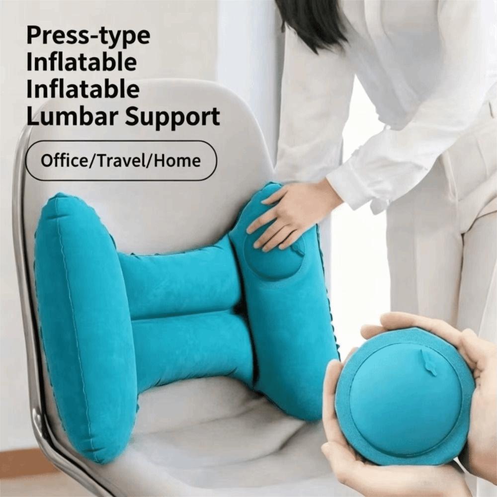 Press Type Lumbar Cushion H Shape Waist Support Pad Lightweight Inflatable Waist Pillow Travel