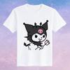 Childrens Pure Cotton Short Sleeved Japanese Cute Rabbit Cute Cute Kuromi Cartoon Printed Parentchild Tshirt Half Sleeve