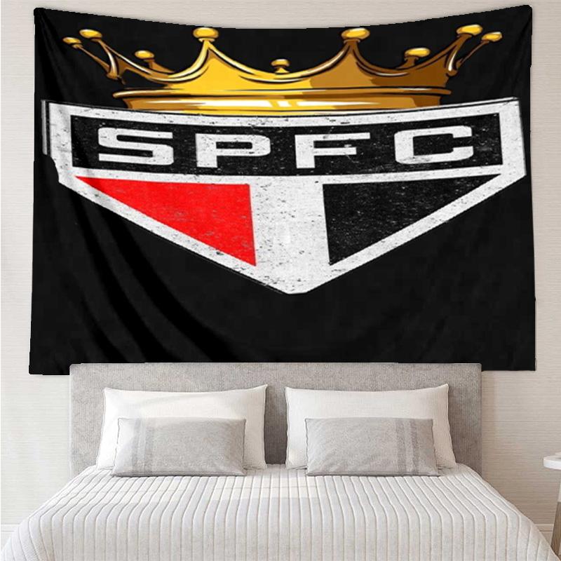 1PC Pau-lo Fc Emblem Printed Tapestry Room Decoration Wall Hanging for Living Room Bedroom, Dormitory, Birthday and Christmas Gifts