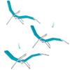 Chaise longue - SPRINGOS - Inclinable d'été - 3 positions - Antidérapante - Métal bleu