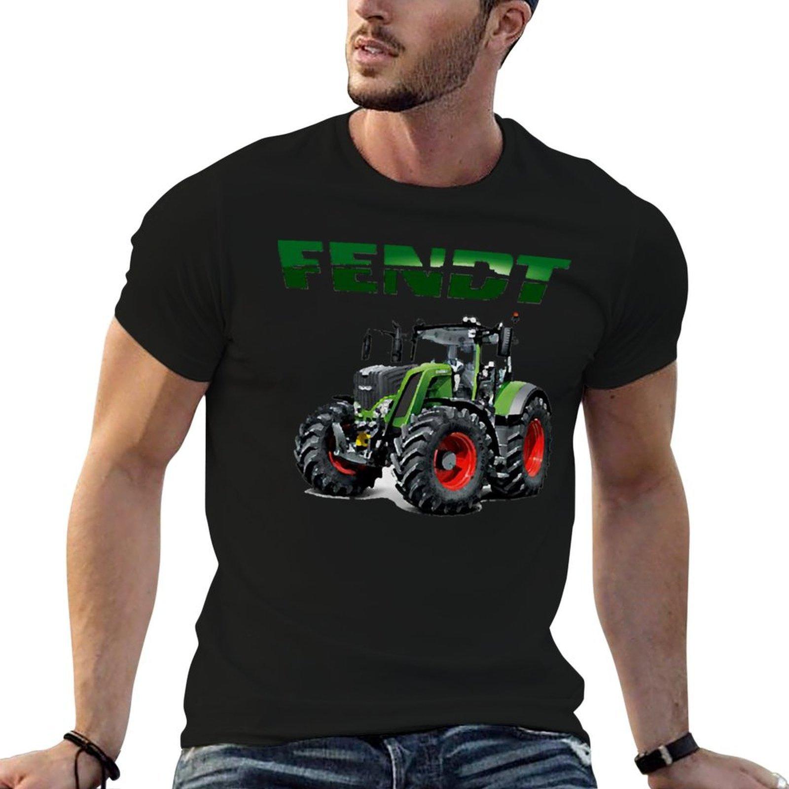 GUOYAN TOP fendt Duitse tractoren T-shirt katoenen t-shirts hoge kwaliteit t-shirts voor man slim fit T-shirt M