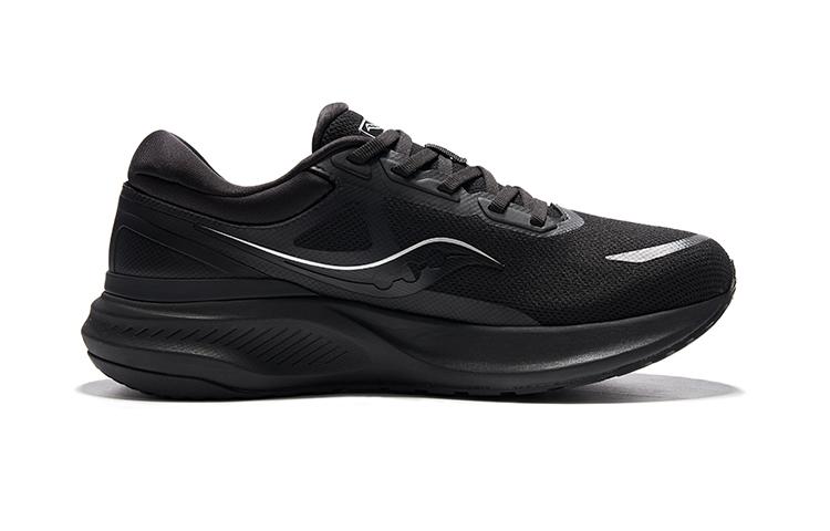 Men's Sneakers Saucony Comfortable And Breathable Fabric Cushioning Low top Running Shoes Unisex Black
