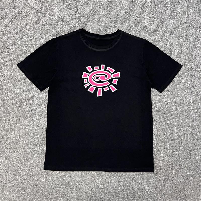 American Y2K Retro Spoof Oil Painting Print Old Vintage Short Sleeve Cotton T-shirt Men Women Ins Trend Brand Oversized Top Tee