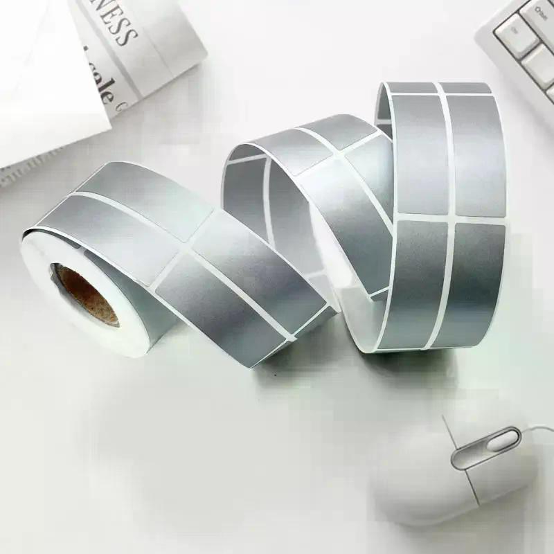 Reward Scratch Card Film Coated Stickers Gray Silver Gold Scratch Off Labels Diy Redemption Vouchers Scratched Stripe Card Film