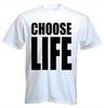 Choose Life Pánské tričko s potiskem písmen Letní ležérní pulovr s kulatým výstřihem a krátkým rukávem Sportovní topy Módní prodyšné Streetwear