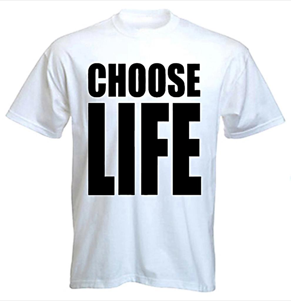 Choose Life Pánské tričko s potiskem písmen Letní ležérní pulovr s kulatým výstřihem a krátkým rukávem Sportovní topy Módní prodyšné Streetwear