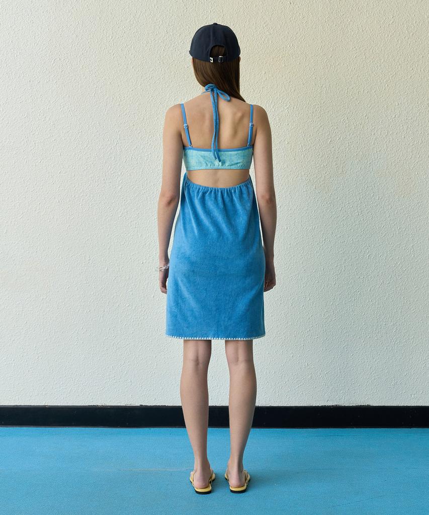 Covernat Woman [Covernat X Le Mango] Women'S Cover-Up Terry Dress Sky Blue