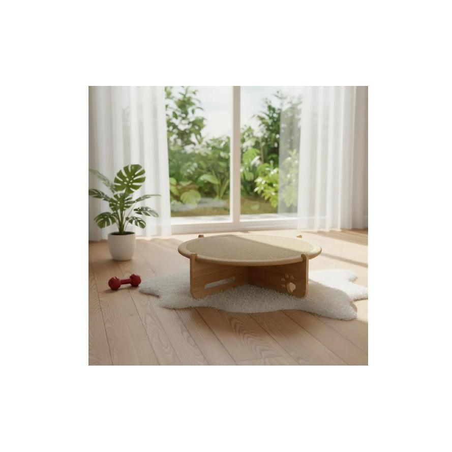 Feline Scratcher Bed Breathable Feline Hammock Bed Small Dog Sleeping Mat Scratch Resistant Wooden Frame for Summer