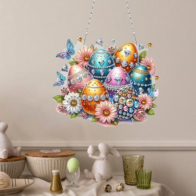 Acrylic 2D/Flat DIY Special Shape Hanging Diamond Art Kits Rhinestone Diamond Art Window Pendants DIY Home Decor Hanging Charm