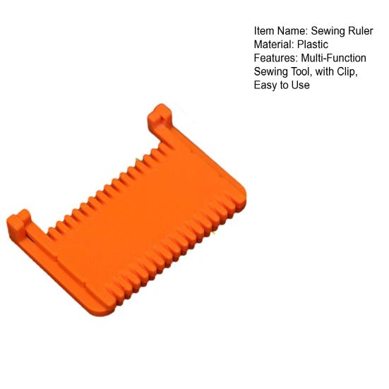 Clip-On Sewing Ruler Edge Stitch Lock And Sewing Gauge Quilting Template with 1.5mm 2mm 3mm 4mm Spacing Hand Sewing Tool for Even