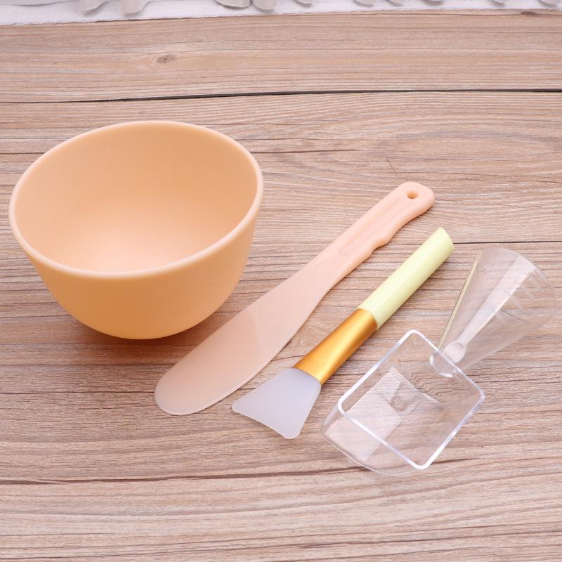 Silicone DIY Beauty Mask Kit: Bowl, Brush, Stick & Measuring Spoon