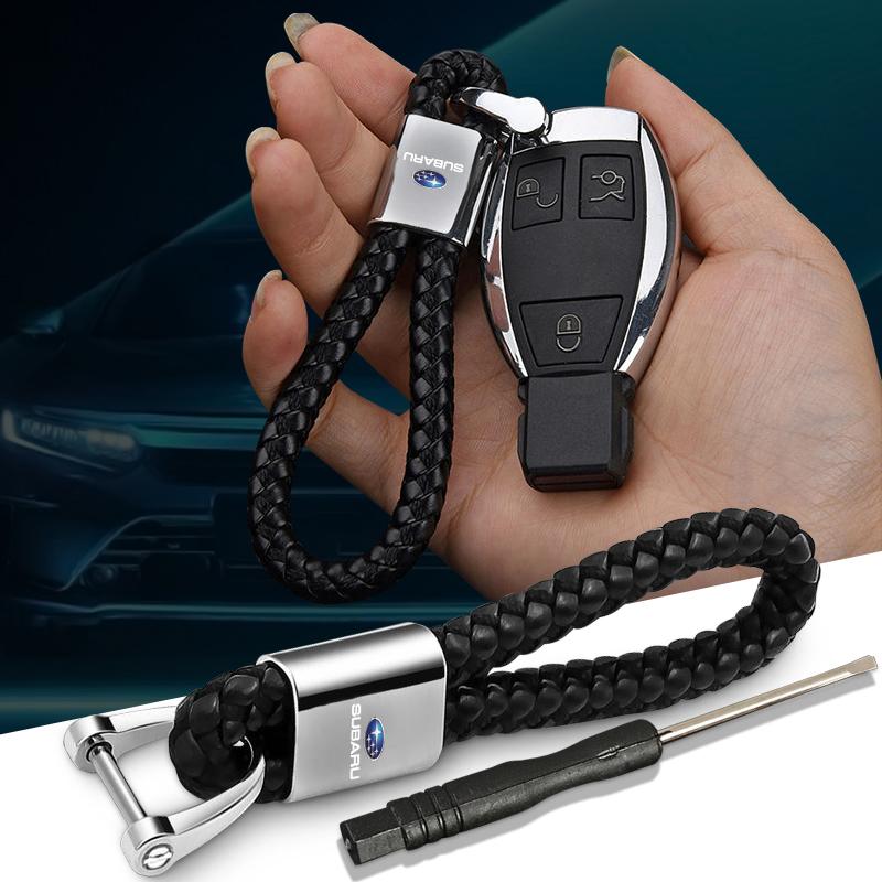 1 Stück Metall Auto Schlüsselanhänger Schlüsselring Schlüsselband Auto Emblem Styling Für Subaru Impreza Forester Tribeca XV BRZ