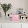1Pcs Ins Korean Style Quilted Checkered Fabric Storage Basket Cosmetics Suntries Storage Box Home Simple Desktop Organizing Basket