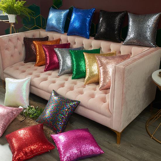 Kissenbezug Pailletten Dekorative Kissenhülle Moderner Bauernhausstil Kissenbezug für Sofa Schlafzimmer Büro