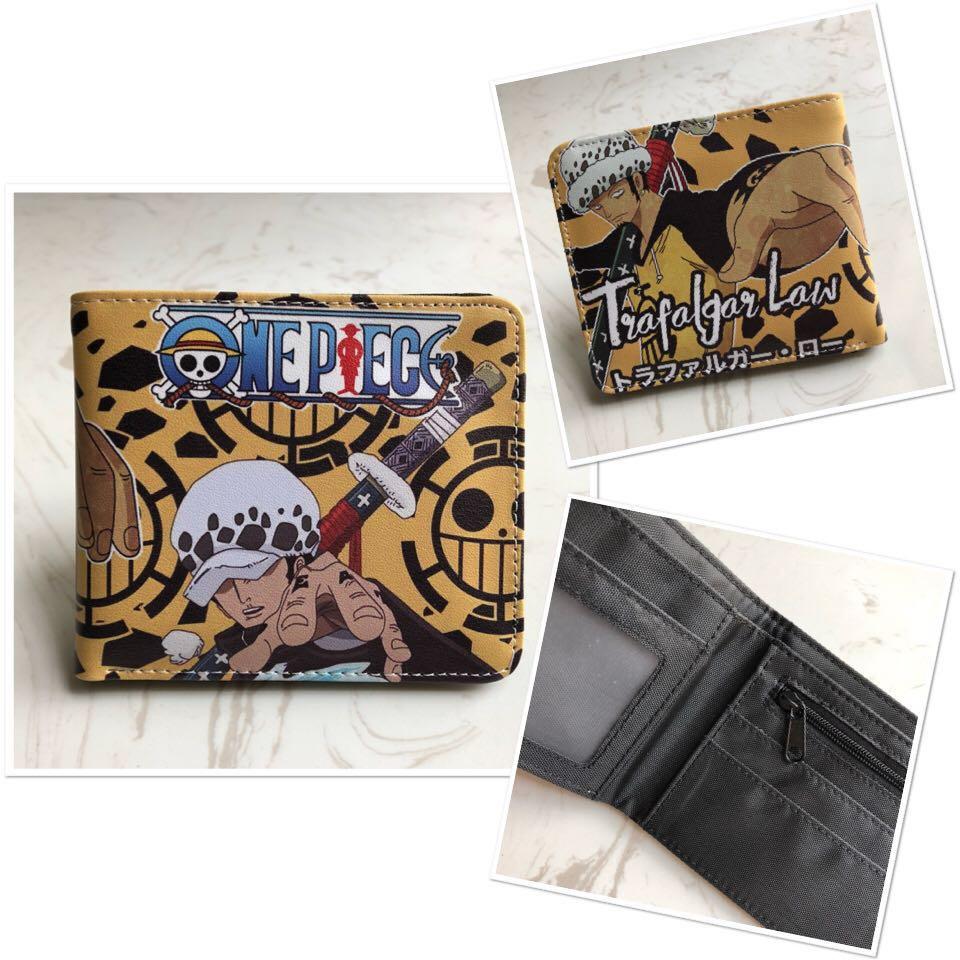 One Piece Luffy & Zoro Unisex PU skórzany krótki portfel i portmonetka