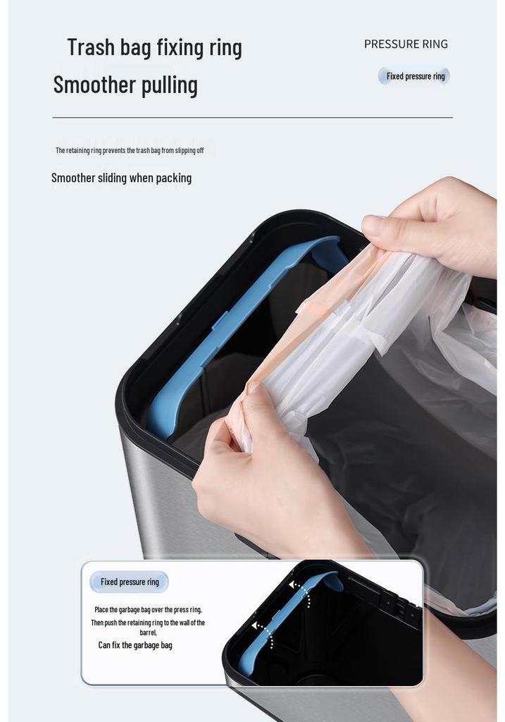 Automatic Large Smart Sensor Trash Can with Lid for Kitchen, Bathroom, Office, and Living Room