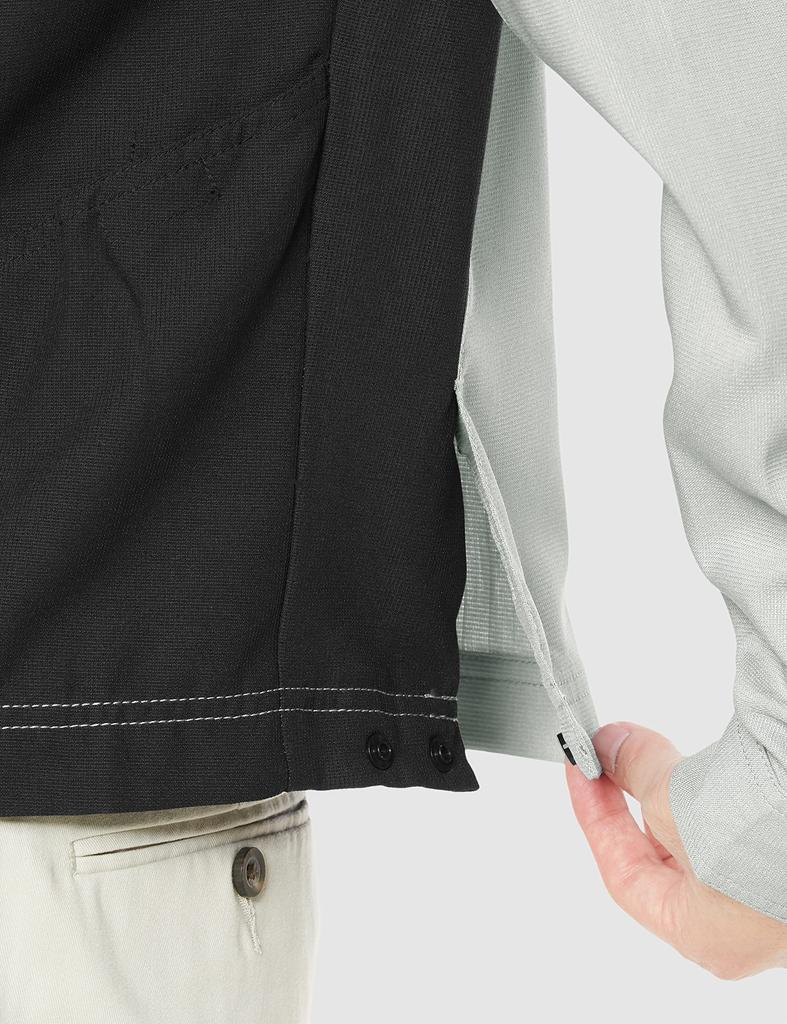 COCOS Nobuoka A-7071 Stretch Long Sleeve Jacket, Silver, SS