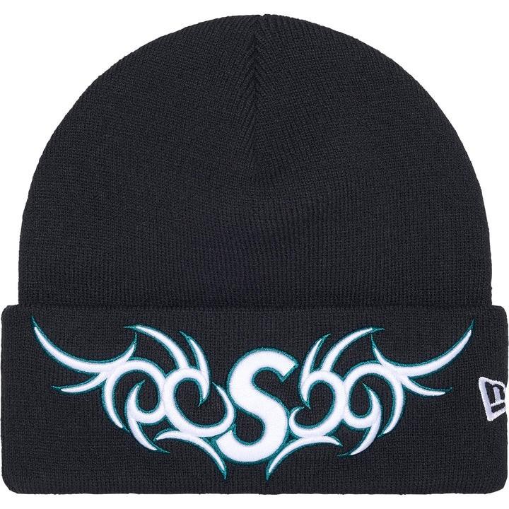 Supreme New Era Tribal S Logo Beanie Navy One-Size