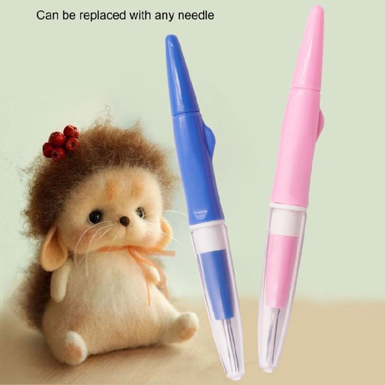 Felting Needle Handle with 3 Felting Needle Embroidery Punching Pen Three Needle Felting Handle for Wool Felted Toy
