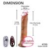 Realistic Female Vibrating Telescopic Silicone Dildo - Automatic Thrusting Adult Sex Toy