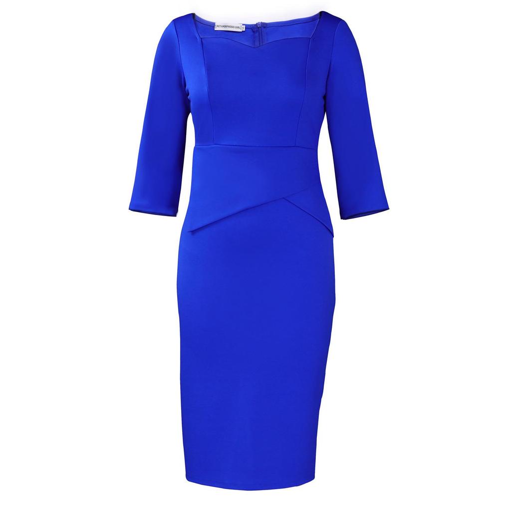 Women's Solid Color Hip-Hugging OL Pencil Skirt Dress - European & American Style, 2025 Fashion