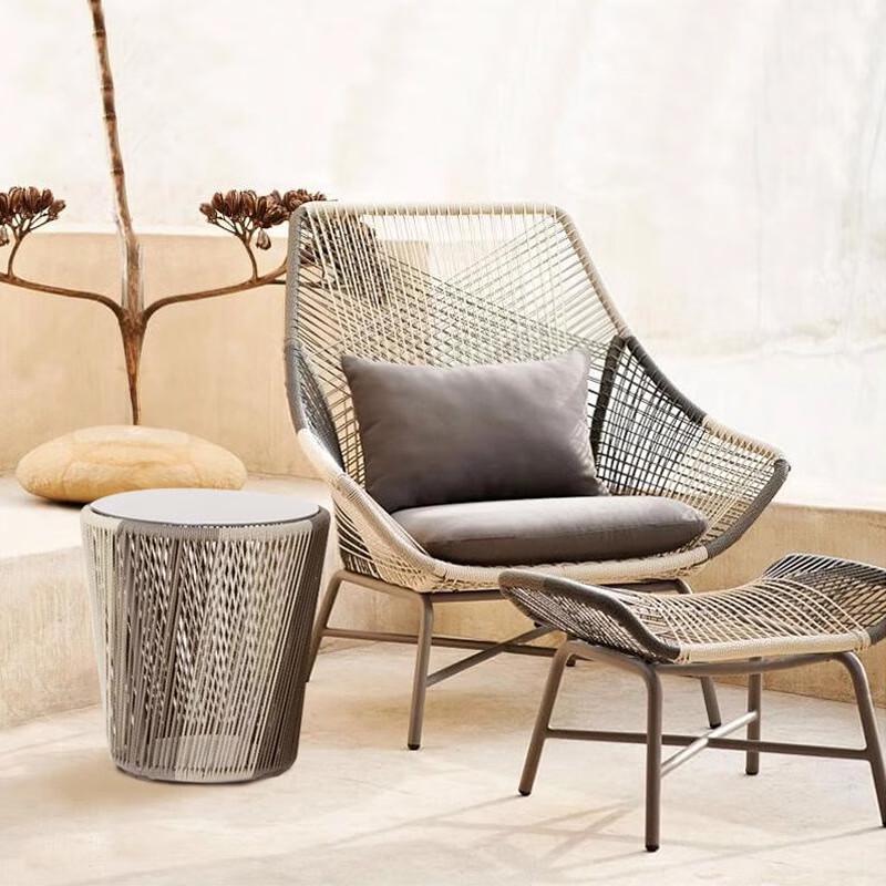 OEING Aluminum Balcony Rattan Furniture Set