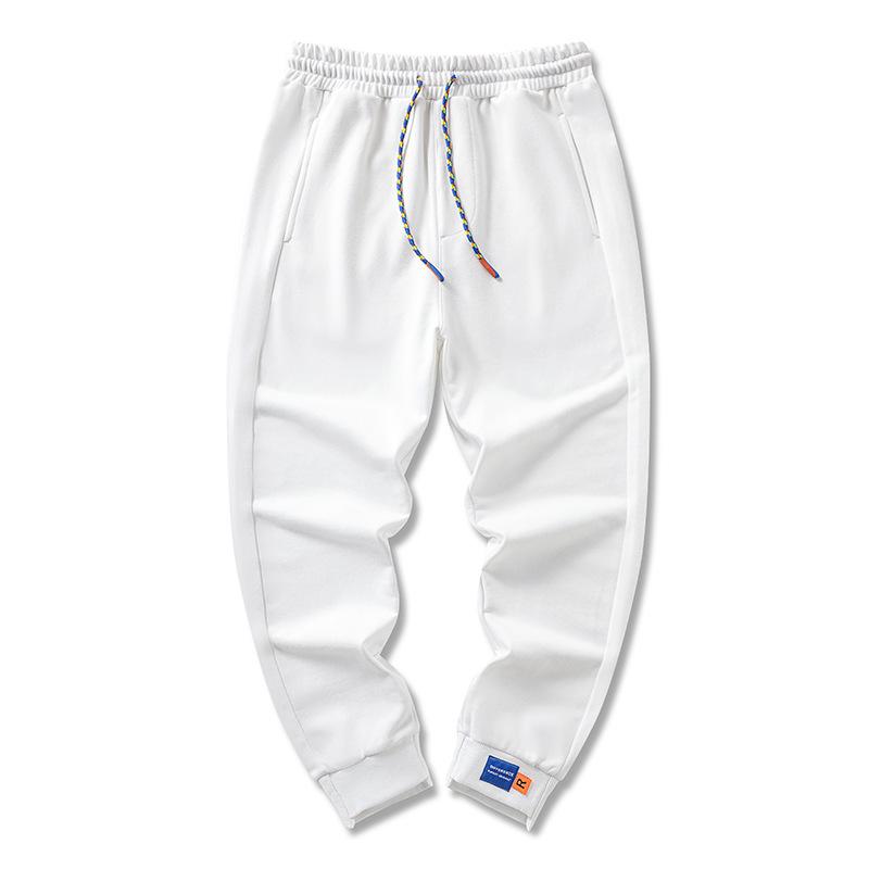

Зимние спортивные брюки мужские свободные модные завязывающиеся на шнурок модные повседневные брюки мужские M белый