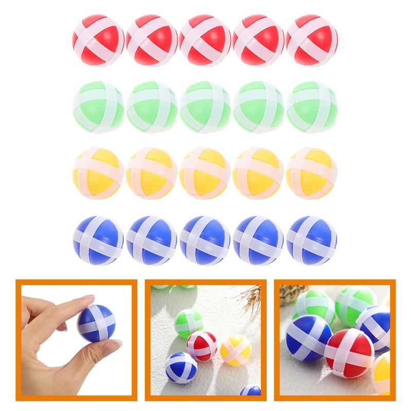Bai Fen Bai Toys Unisex Kids Toys Sports 30/60Pcs Sucker Sticky Ball Toy Outdoor Catch Ball Game Set Throw And Catch Parent-Child Interactive Kids Gift
