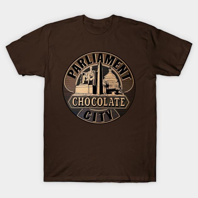 

Men Black Print T-shirt Chocolate City No-Cut Transfer Paper Print Cotton Tshirt M коричневий