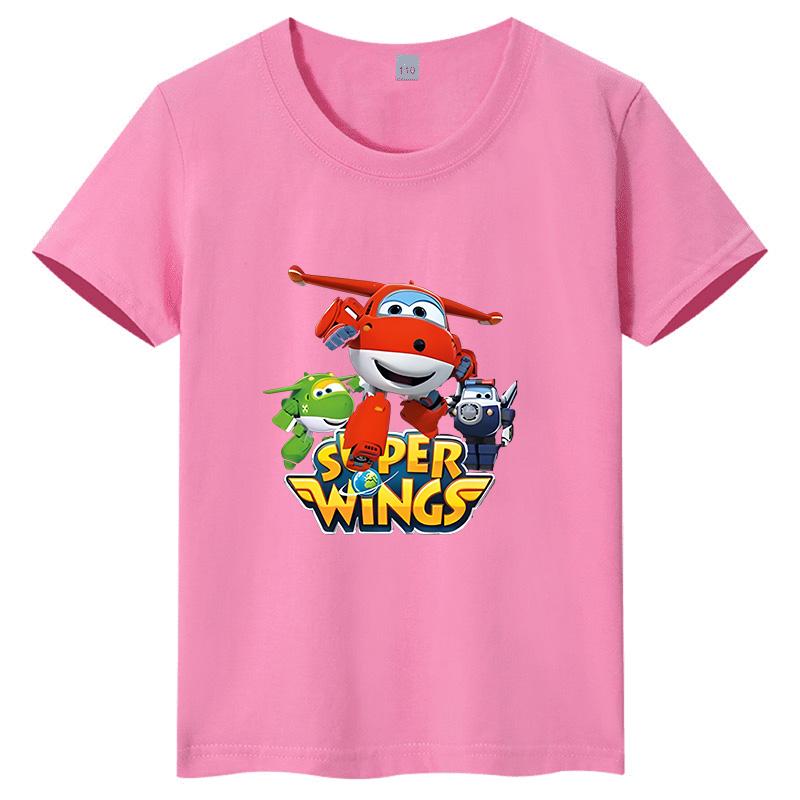 

Літня дитяча футболка Disney Super Wings Ledi з мультяшним принтом, круглим вирізом, повсякденна, парно-дитяча, з коротким рукавом 140