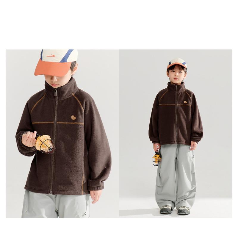 Boy S Fleece Jacket Long Sleeve Kids Autumn Casual School Inner Wear