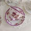 Floral Pattern Ceramic Cup&saucer Dining Table Gold-plated Coffee Mug Milk Tea Cup Afternoon Tea Teacup Fruit Juice Container