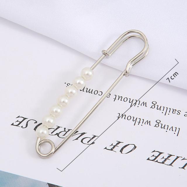 Neue Bundnadel Zubehör Schal Schnalle Perlen Kristall Gold Farbe Brosche Taille Tighting Clap Anti Exposed Sicherheitsnadeln